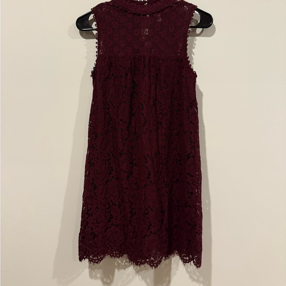 Xhilaration Burgundy Women’s Lace Mini Dress Size XS